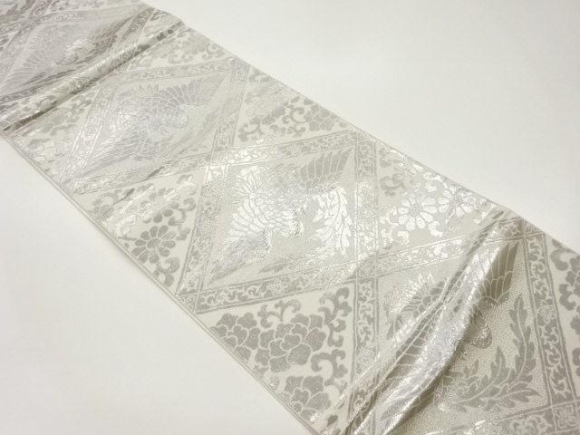 JAPANESE FUKURO OBI / WOVEN FLOWER ARABESQUE